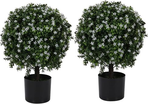 20" Artificial Five-Eared Flower Outdoor Artificial Shrub Sunlight Resistant Leafy Potted Plant Plant for Indoor Porch of Home and Office Artificial Outdoor Tree in Kuwait