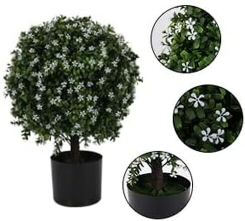 20" Artificial Five-Eared Flower Outdoor Artificial Shrub Sunlight Resistant Leafy Potted Plant Plant for Indoor Porch of Home and Office Artificial Outdoor Tree in Kuwait