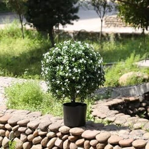 20" Artificial Five-Eared Flower Outdoor Artificial Shrub Sunlight Resistant Leafy Potted Plant Plant for Indoor Porch of Home and Office Artificial Outdoor Tree in Kuwait