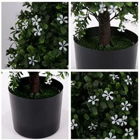 20" Artificial Five-Eared Flower Outdoor Artificial Shrub Sunlight Resistant Leafy Potted Plant Plant for Indoor Porch of Home and Office Artificial Outdoor Tree in Kuwait