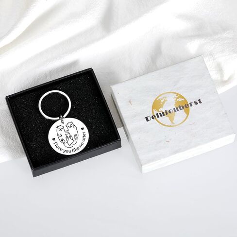 Best Father's Day Gift for Husband Funny Fathers Day Gift from Wife Cute Otter Keychain Gift for Boyfriend from Girlfriend Anniversary Valentines Gift for Him Her I Love You Gift for Couple Friends in Saudi Arabia