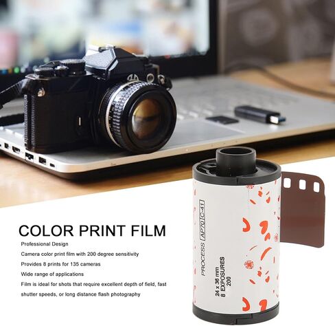 35mm Color Print Film 8 Exposures 200 Degree Light Sensitivity High Resolution Color Negative Film for 135 Camera in Saudi Arabia