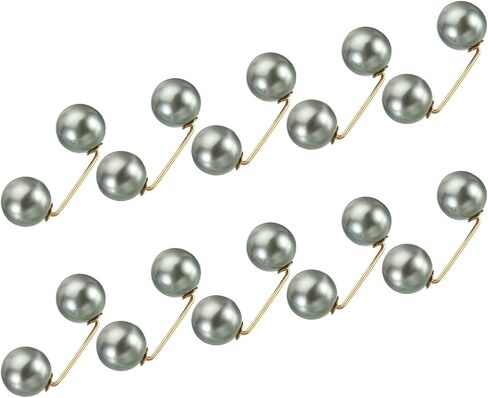 MECCANIXITY Pearl Brooch Pins Metal Faux Pearl Safety Pins Clips in Saudi Arabia