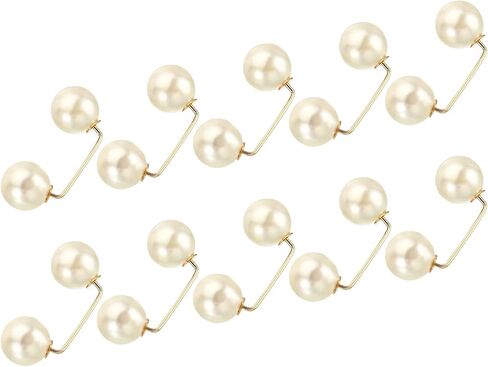 MECCANIXITY Pearl Brooch Pins Metal Faux Pearl Safety Pins Clips in Saudi Arabia