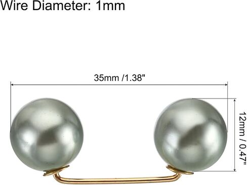 MECCANIXITY Pearl Brooch Pins Metal Faux Pearl Safety Pins Clips in Saudi Arabia
