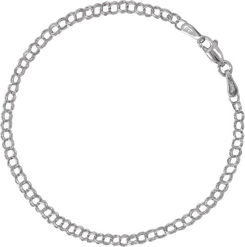 PORI JEWELERS 14K Gold 2.5MM Charm Link Chain Bracelet in White, Yellow, & Rose Gold in Kuwait