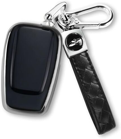 QBUC for Toyota Key Fob Cover with Keychain Premium TPU Key Fob Case Suitable for 2018-2024 Highlander RAV4 Camry Avalon C-HR Corolla GT86 (Style 1-Blue) in Saudi Arabia
