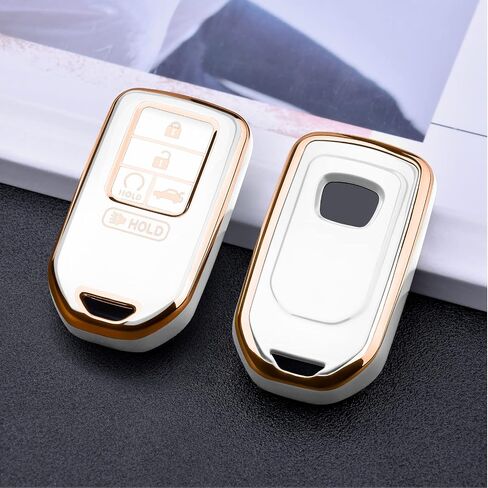 ELOHEI لغطاء Honda Key Fob، حافظة مفاتيح لـ 2015-2021 Honda Accord 2017-2020 CRV Civic Pilot Odyssey Passport Premium Soft TPU Full Protection Key Shell (5 أزرار) in Kuwait