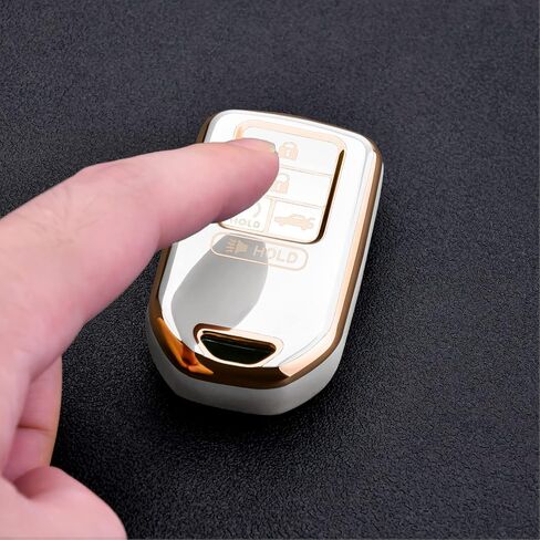 ELOHEI لغطاء Honda Key Fob، حافظة مفاتيح لـ 2015-2021 Honda Accord 2017-2020 CRV Civic Pilot Odyssey Passport Premium Soft TPU Full Protection Key Shell (5 أزرار) in Kuwait