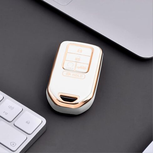 ELOHEI لغطاء Honda Key Fob، حافظة مفاتيح لـ 2015-2021 Honda Accord 2017-2020 CRV Civic Pilot Odyssey Passport Premium Soft TPU Full Protection Key Shell (5 أزرار) in Kuwait