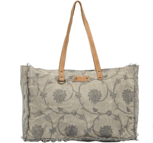 Myra Bag Throng Upcycled Canvas Weekender Bag S-1308 in Saudi Arabia