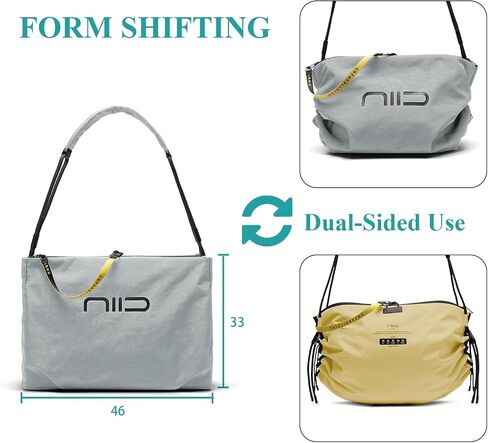 NIID S7 Hobo Bag for Women Men Dual-sided Use Tote Bag Large Capacity Work Sports Travel Leisure Crossbody Shoulder Bag in Saudi Arabia