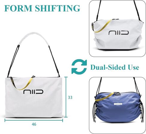 NIID S7 Hobo Bag for Women Men Dual-sided Use Tote Bag Large Capacity Work Sports Travel Leisure Crossbody Shoulder Bag in Saudi Arabia
