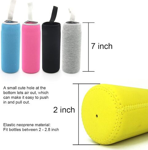 Kvvdi 8 Pack 12 oz - 18 oz Neoprene Water Bottle Sleeve 16.9 oz Insulated Glass Drink Bottle Cover in Saudi Arabia