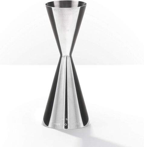 Piña Barware Slim الفولاذ المقاوم للصدأ التجاري 2oz. / 1 أوقية. أداة شريط جيجر لقياس النمط النحيف (لمسة نهائية مصقولة) in Kuwait