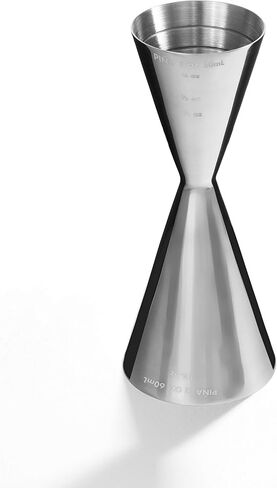 Piña Barware Slim الفولاذ المقاوم للصدأ التجاري 2oz. / 1 أوقية. أداة شريط جيجر لقياس النمط النحيف (لمسة نهائية مصقولة) in Kuwait