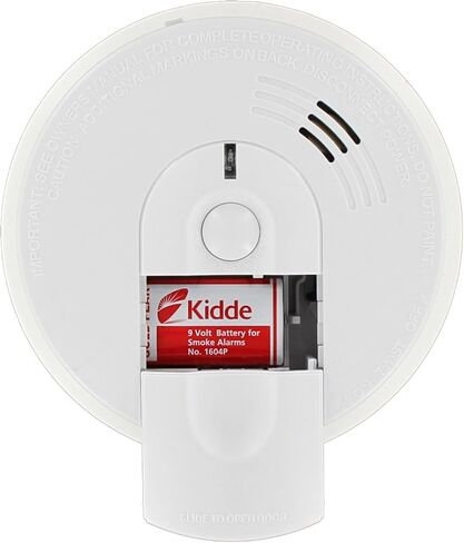 Kidde I4618AC Alarm Hardwire Smoke Detector with 9V Backup and Front Load Battery Door | Model i4618, White in Saudi Arabia