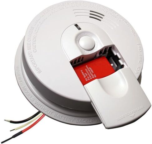 Kidde I4618AC Alarm Hardwire Smoke Detector with 9V Backup and Front Load Battery Door | Model i4618, White in Saudi Arabia