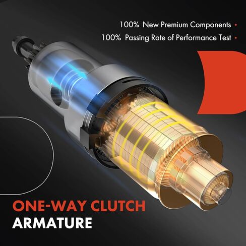 A-Premium Starter Motor Compatible with Hyundai Elantra 2017-2020, Tucson 2014-2020, Kona/Elantra GT 2018-2020 & Kia Soul 2014-2018, Forte/Forte Koup 14-16, Forte5, 2.0L, 12V 1.3KW 13-Teeth Clockwise in Kuwait