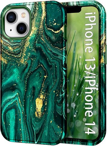 Btscase for iPhone 14 Pro Case, [Military Grade Drop Tested] Marble Pattern Design Slim Rugged Shockproof Women Girls Men Protective Anti-Scratch Cover for iPhone 14 Pro, Rose Gold in Saudi Arabia