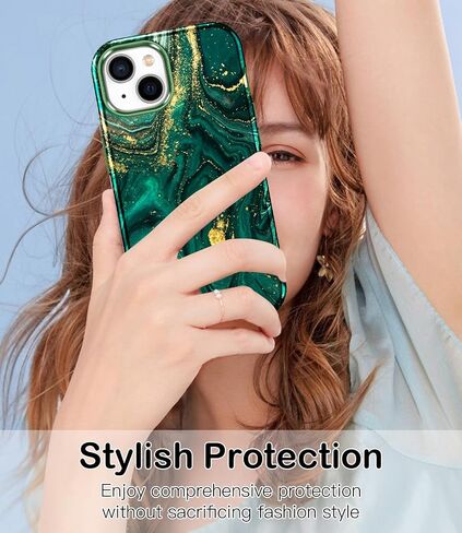 Btscase for iPhone 14 Pro Case, [Military Grade Drop Tested] Marble Pattern Design Slim Rugged Shockproof Women Girls Men Protective Anti-Scratch Cover for iPhone 14 Pro, Rose Gold in Saudi Arabia