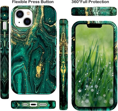 Btscase for iPhone 14 Pro Case, [Military Grade Drop Tested] Marble Pattern Design Slim Rugged Shockproof Women Girls Men Protective Anti-Scratch Cover for iPhone 14 Pro, Rose Gold in Saudi Arabia