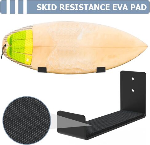 Surfboard Wall Mount Rack，Minimalist Surf Board Hangers for Wall Display Mount Storage(Screws Included). in Saudi Arabia