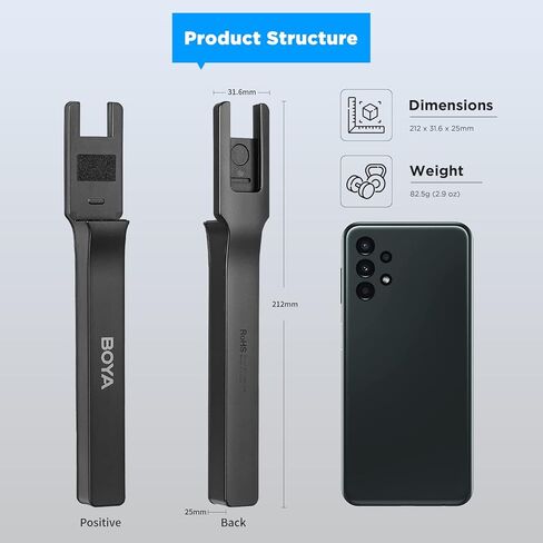 BOYA BY-XM6 BY-WMic5 Wireless Microphones Accessory, Handheld Microphone Holder Stand for BY-XM6 BY-WMic5 TX Transmitter for ENG Interview Report Film Making Video Recording in Saudi Arabia