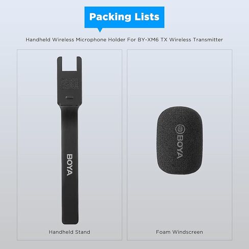 BOYA BY-XM6 BY-WMic5 Wireless Microphones Accessory, Handheld Microphone Holder Stand for BY-XM6 BY-WMic5 TX Transmitter for ENG Interview Report Film Making Video Recording in Saudi Arabia