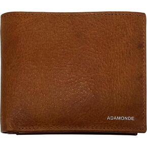 100% Genuine Leather Card Holder for Men Women - Small, Lightweight and Minimalist ID Card Holder Wallet - Slim Business Card Front Pocket Wallet - (Brown)