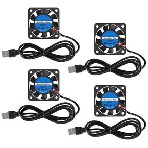 4pcs 75x30mm Blower Cooling Fan Turbine Centrifugal Fan 5V Brushless USB Fan Sleeve Bearing/Dual Ball Bearing 2 pin Computer Fan Multi Used (7530 5V USB)