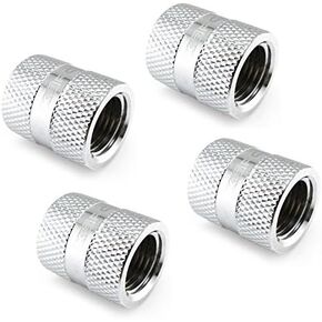 XSPC G1/4" Female to Female Rotary Fitting, Black Chrome, 4-pack
