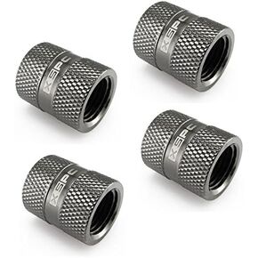 XSPC G1/4" Female to Female Rotary Fitting, Black Chrome, 4-pack