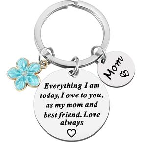 Gifts for Mom from Daughter Son, Mom Gifts for Birthday Mothers Day Christmas, As My Mom and Best Friend Love Always Keychain