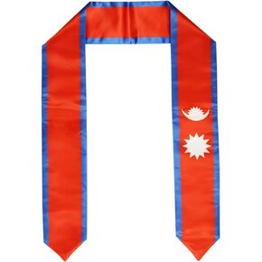 Nepal Flag Graduation Stole Sash for Study Aboard International Students Abroad Adult Unisex