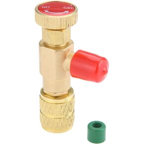 Aupoko R410A Refrigerant Charging Valve, 1/4" Male to 5/16" Female Safety Adapter Flow Control Ball Valve for R410A Air Conditioner Manifold