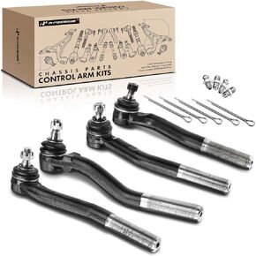 A-Premium Set of 4, (3) Front Upper & Lower Outer Tie Rod End Kit & (1) Tie Rod End At Pitman Arm, Compatible with Jeep Grand Cherokee 1999 2000 2001 2002 2003 2004