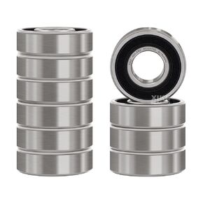 XIKE 10 Pcs 693-2RS Bearings 3x8x4mm, Double Rubber Seals and Pre-Lubricated, Deep Groove Ball Bearing.