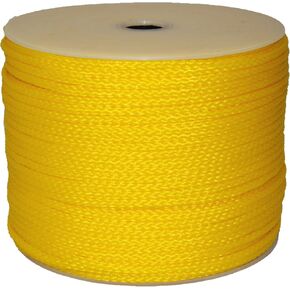 حبل T.W Evans Cordage 27-502 3/8 بوصة × 500 قدم، حبل بوليبرو مجوف، أصفر in Kuwait