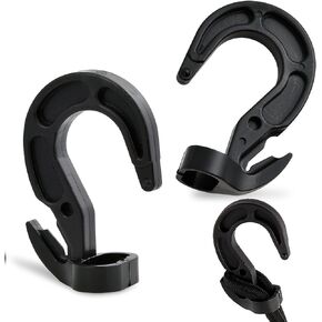 40 pcs Plastic Shock Cord Hooks, Elastic Bungee Rope Hooks Fit for 1/4" 5/16" 3/8" Shock Cord Rope Rubber Rope for Camping Tarps
