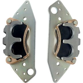 Left & Right Front Brake Calipers & Pads Sintered for Polaris RZR-1000-XP/XP4/S4/RS1 RZR-900-4-Seater Ranger-1000/900/800/570/Diesel General-1000 Brutus Pro-XD