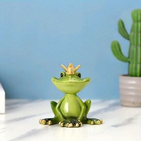 Leg Press Pastoral Style Yoga Frog Ornament Decoration, Living Room Balcony Desktop Bookcase Resin Ornament, Yard Decoration, Yard Supplies, Holiday Supplies, Resin Crafts Ornaments For Patio, Lawn