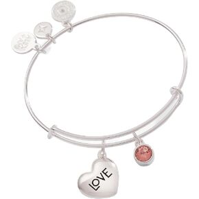 Alex and Ani AA803523SS:Love Multicharm EWB:Shiny Silver:Pink