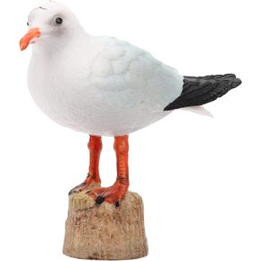 STOBOK Small Seagull Statue Nautical Bird Figurine White Seagull Statue Miniature Seagull Figure Ornaments Desk Seagull Figure Decorations