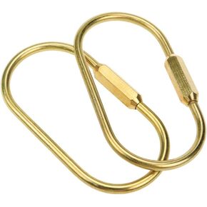LC LICTOP Ellipse Shape Screw Lock Clip Keychain 2pcs