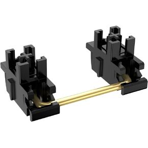 DUROCK Plate Mount Stabilizer V3, Innovative Pre-Clipped Stem for Minimum Wire Wobble 2U 6.25U 7U Keyboard Stabilizers (V3 Black Silver 80% Kit)