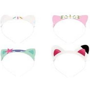 Unique Multicolor Gabby's Dollhouse Glitter Paper Headbands - 4 Count | Unique, Fun and Sparkly - Party-Perfect for Kids Birthdays and Dress-Up, One Size Fits Most