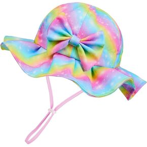 Toddler Baby Sun Hat UPF 50+ Baby Girls Bucket Hat for Toddler Summer Hat Wide Brim Infant Beach Hat for Baby 1-3 Years