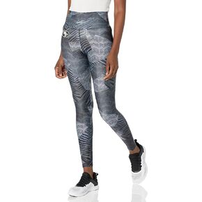 Zubaz Women's Tonal Black Patchwork Zebra Legging