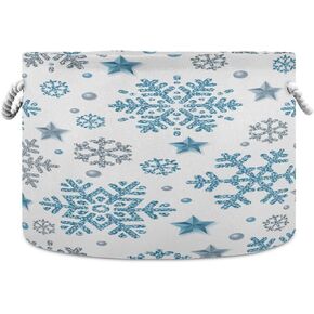 SUABO Xmas Tree Storage Basket Laundry Hamper Canvas Collapsible Storage Organizer Bin with Handle for Clothes Books Playroom Decor